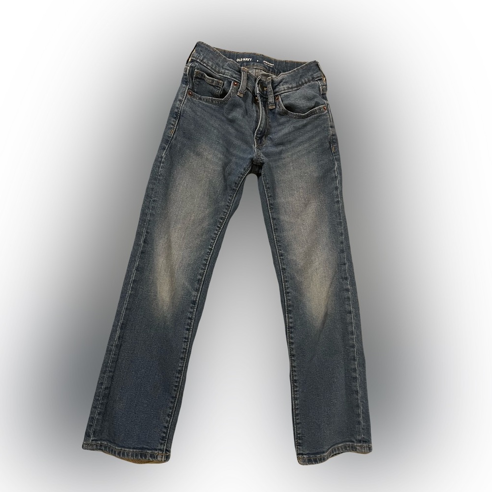 Classic kids blue Jeans- size 8- snap front, adjustable waist